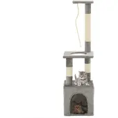 vidaXL Arbre à chat avec griffoirs en sisal 109 cm Gris