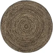 vidaXL Tapis fait à la main Jute Noir et marron 240 cm