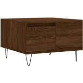 vidaXL Table basse marron imitation chêne 55x55x36,5 cm Bois composite