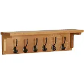 vidaXL Porte-manteau 60x16x16 cm Bois de chêne massif