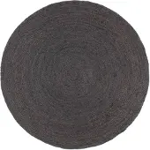 vidaXL Tapis fait à la main Jute Rond 180 cm Gris foncé