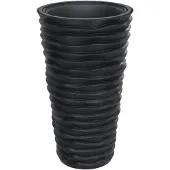 vidaXL Jardinière Et Intérieur Amovible Anthracite Aspect Rainuré