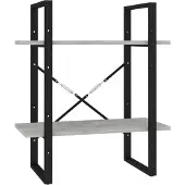 vidaXL Bibliothèque à 2 niveaux Gris béton 60x30x70 cm bois ingénierie