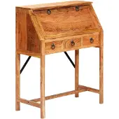 vidaXL Bureau 90x40x107 cm Bois d'acacia massif