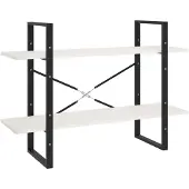 vidaXL Bibliothèque à 2 niveaux Blanc 100x30x70 cm Bois de pin massif