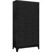 vidaXL Armoire à casiers Noir 90x40x180 cm Acier