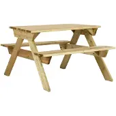 vidaXL Table de pique-nique avec banc 110 x 73 x 123 cm en bois de pin
