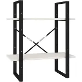 vidaXL Bibliothèque à 2 niveaux Blanc 60x30x70 cm Bois de pin massif