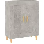 vidaXL Sideboard gris béton 69,5x34x90 cm Bois composite