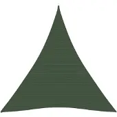 vidaXL Voile d'ombrage 160 g/m² vert foncé 3x4x4 m HDPE