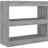 vidaXL Bibliothèque/Séparateur de pièce sonoma gris 80x30x72 cm