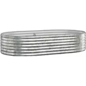vidaXL Lit surélevé Acier revêtu par poudre 175x100x36 cm Argenté