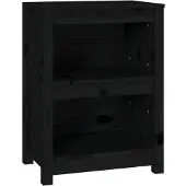 vidaXL Bibliothèque Noir 50x35x68 cm Bois de pin massif