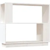 vidaXL Bibliothèque/Séparateur de pièce Blanc 80x25x70 cm Pin solide