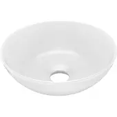 vidaXL Lavabo en céramique blanc mat rond