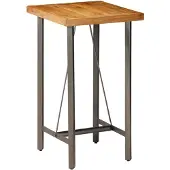 vidaXL Table de bar en teck massif recyclé 60x60x107 cm