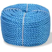 vidaXL Corde torsadée Polypropylène 12 mm 500 m Bleu