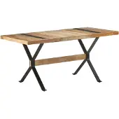 vidaXL Table de salle à manger 160x80x76 cm Bois de manguier rugueux