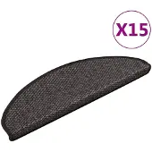 vidaXL Tapis d'escalier autocollants 15 pcs 65x21x4 cm Anthracite