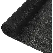 vidaXL Panneau de clôture noir 2x10 m HDPE 195 g/m