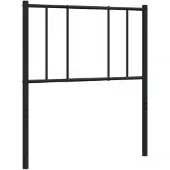 vidaXL Tête de lit de rechange en métal noir 107 cm