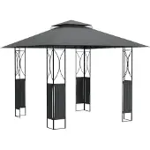 vidaXL Pavillon avec toit Anthracite 300x300x270 cm Acier