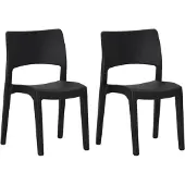vidaXL Chaises de jardin 2 pcs. Polypropylène Anthracite