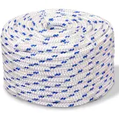 vidaXL Corde de bateau Polypropylène 16 mm 50 m Blanc