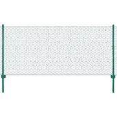 vidaXL Clôture en grillage métallique avec poteaux Acier 25x0,75m Vert