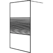 vidaXL Paroi de douche pour passage piétonnier noir 115x195 cm verre ESG transparent