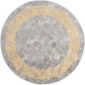 vidaXL Tapis lavable antidérapant φ120 cm gris
