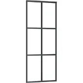 vidaXL Porte coulissante verre ESG et aluminium 76x205 cm noir