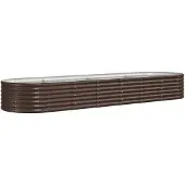 vidaXL Lit surélevé de jardin Acier galvanisé marron