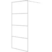 vidaXL begehete Duschwand 90x195 cm transparentes ESG-Glas weiß