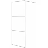 vidaXL begehete Duschwand 80x195 cm transparentes ESG-Glas Silber gefärbt