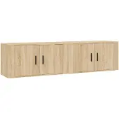 vidaXL Armoires murales TV 2 pcs. chêne Sonoma 80x34,5x40 cm