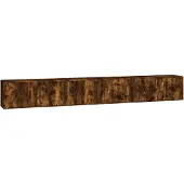 vidaXL Armoires murales TV 3 pcs. Chêne fumé 100x34,5x40 cm