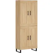 vidaXL Highboard chêne Sonoma 69,5x34x180 cm Matériau dérivé du bois