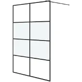 vidaXL Paroi de douche pour passage piétonnier noir 140x195 cm semi-mat ESG