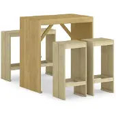 vidaXL set de 5 bars de jardin en pin imprégné