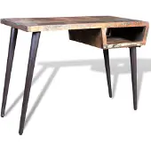 vidaXL Bureau en vieux bois avec pieds en fer