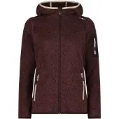 CMP Polaire à capuche épaisse en maille chinée femme Knit-Tech
