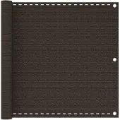 vidaXL Écran De Balcon Marron 90x600 Cm Pehd