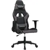 vidaXL Chaise de jeu noir et gris similicuir