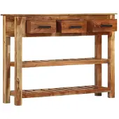 vidaXL Buffet avec 3 tiroirs 110x30x80 cm bois massif