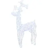 vidaXL Décoration de Noël Renne 90 LEDs 60x16x100 cm Acrylique