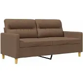 vidaXL Canapé 2 places brun 140 cm Tissu