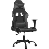 vidaXL Chaise de jeu noir et gris similicuir