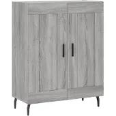 vidaXL Sideboard Gris Sonoma 69,5x34x90 cm Matériau dérivé du bois