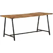 vidaXL Table de salle à manger 160x80x75 cm en bois massif de manguier